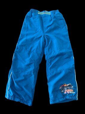 👣 5/$25 - Blue Lightweight Lined Ski Pant w/ Monster Truck Graphic